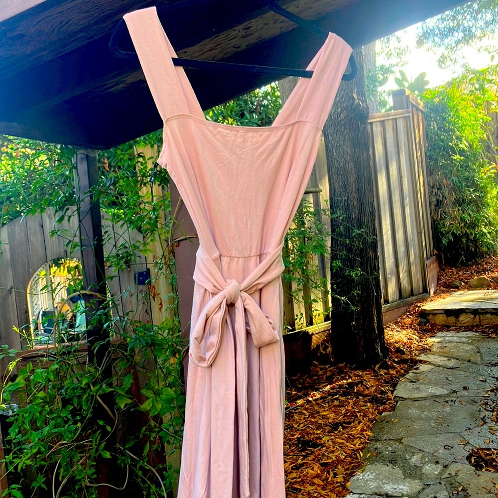 Ref Jeans Swing Dress in Dusty rose with sash